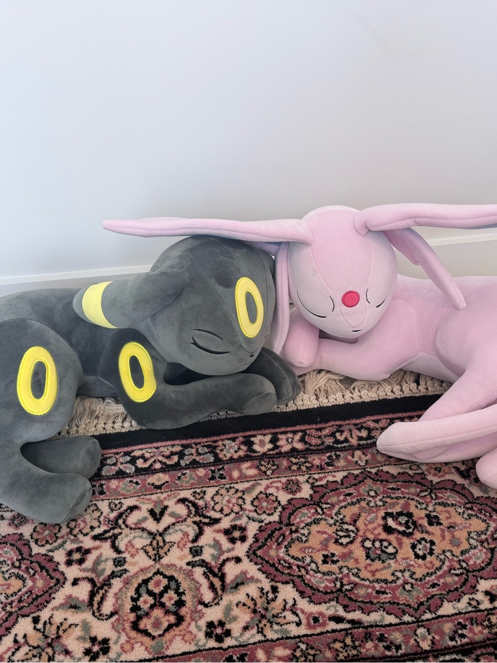 Sleeping espeon and umbreon plushies by jazzwares